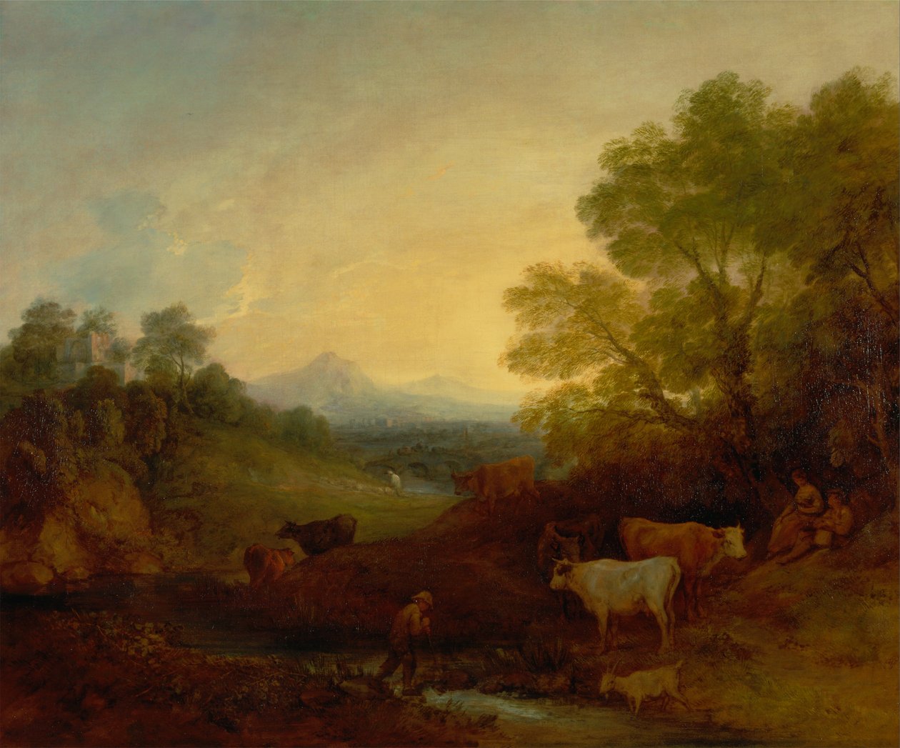 Maisema karjan kanssa tekijältä Thomas Gainsborough