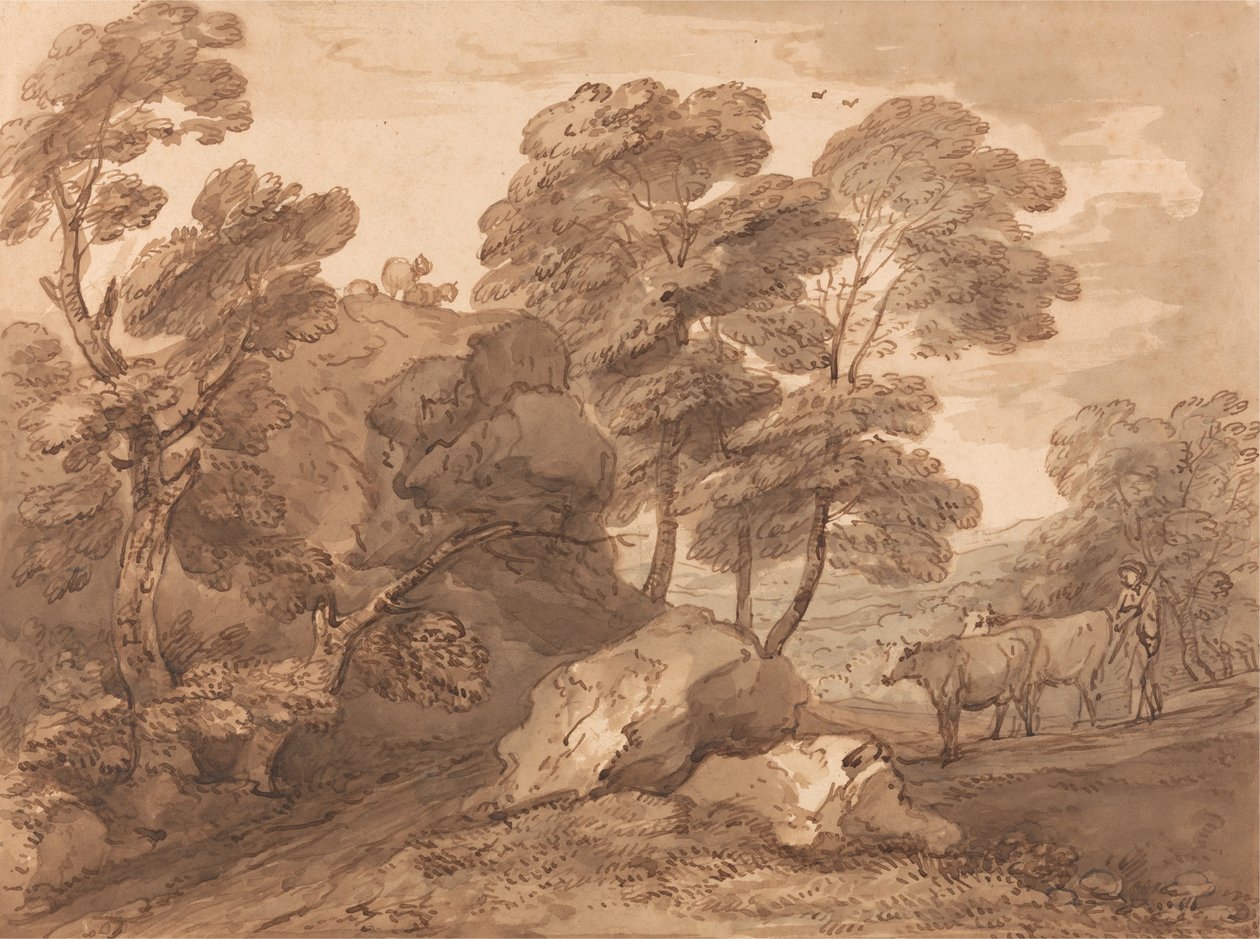 Maisema lehmien kanssa tekijältä Thomas Gainsborough