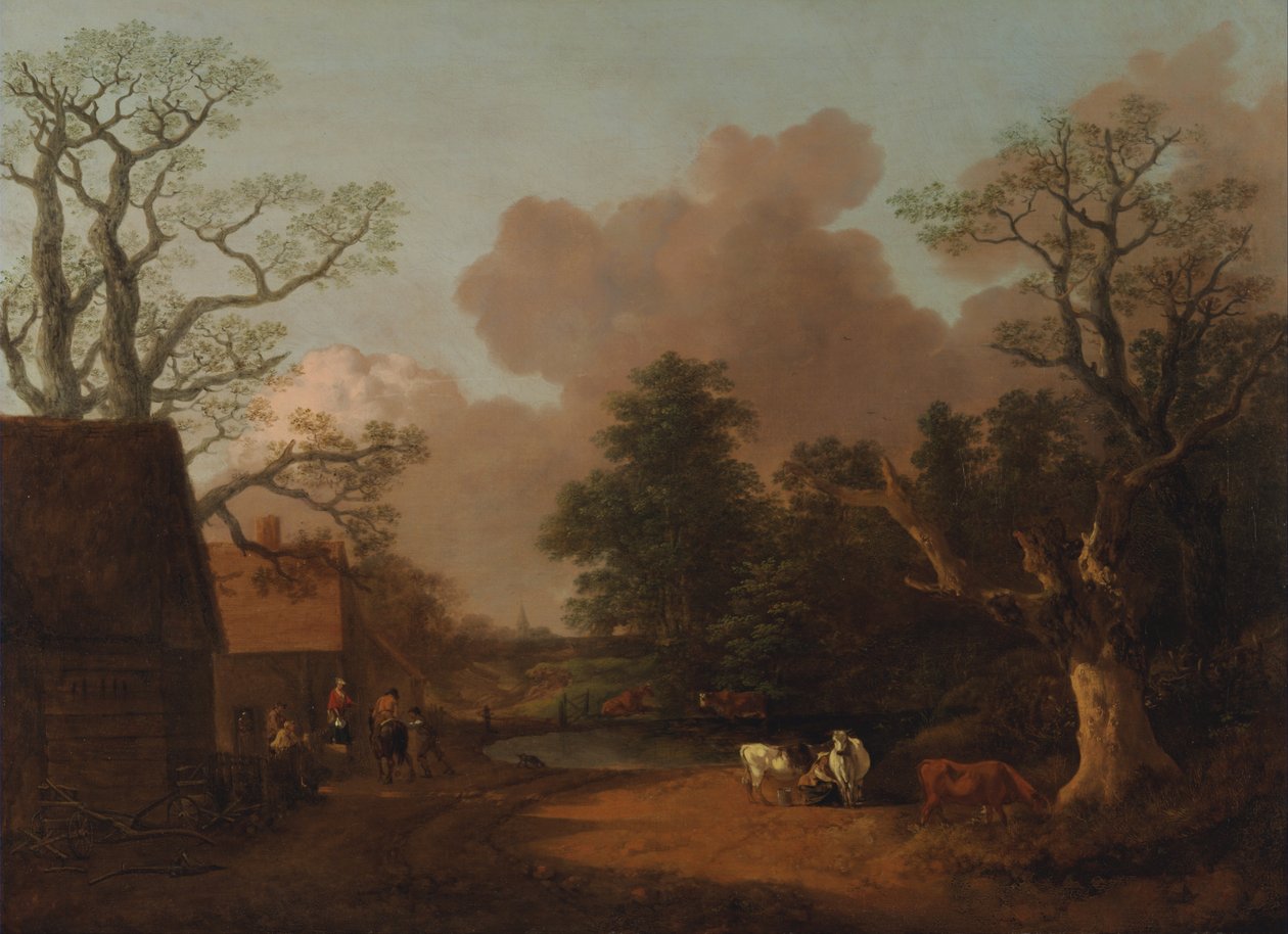 Maisema Milkmaidin kanssa tekijältä Thomas Gainsborough