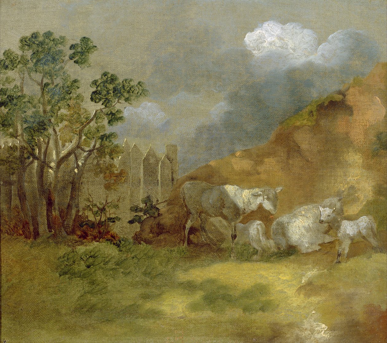 Maisema lampaiden kanssa, n. 1744 tekijältä Thomas Gainsborough