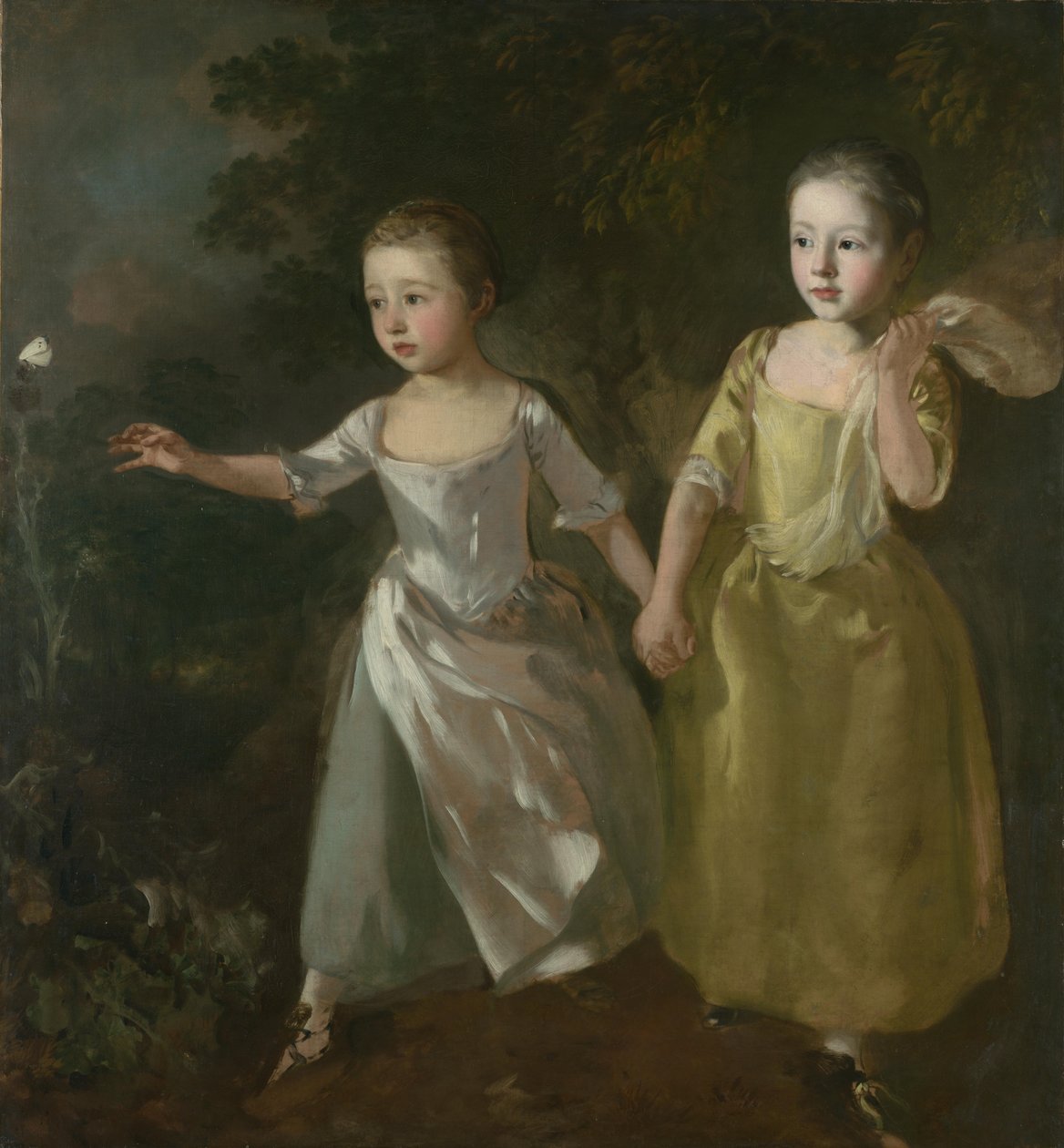 Les filles du peintre à la chasse aux papillons tekijältä Thomas Gainsborough