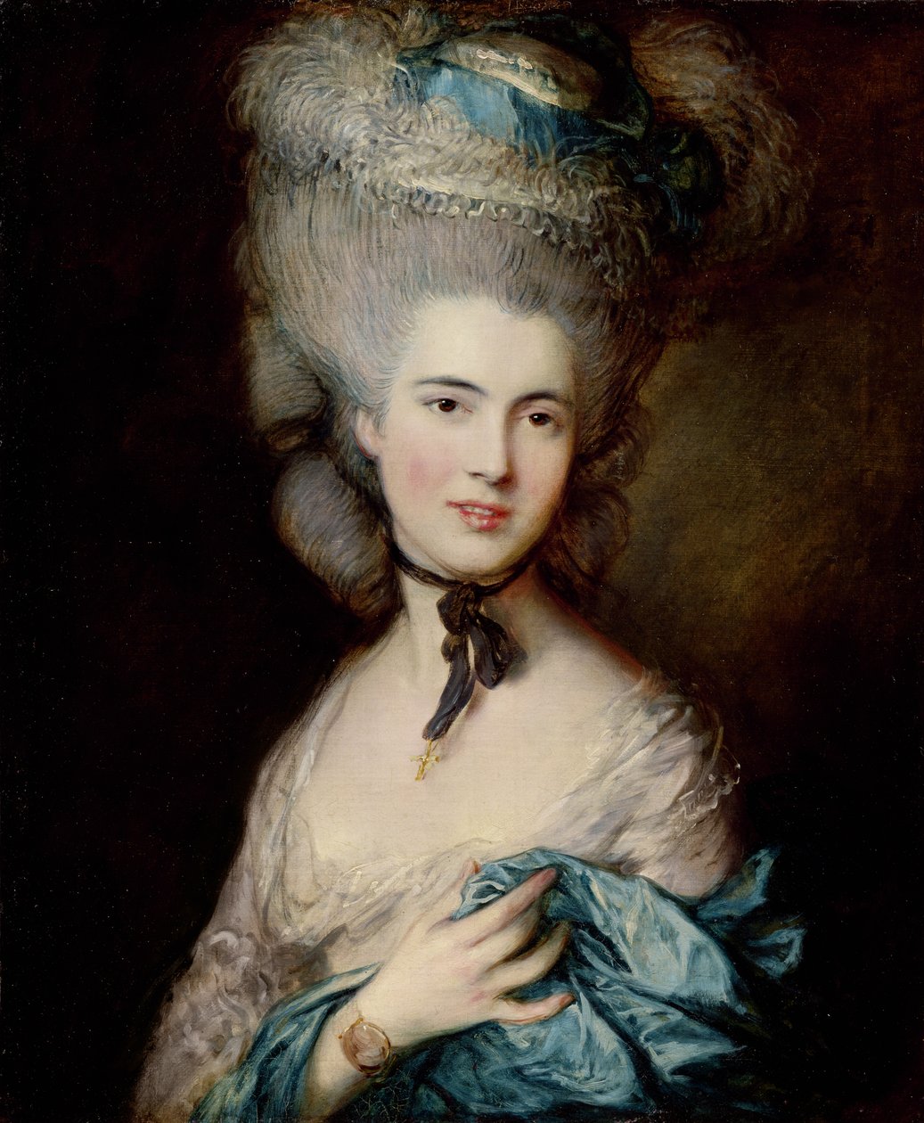 Beaufortin herttuattaren muotokuva, n. 1775-1780 tekijältä Thomas Gainsborough