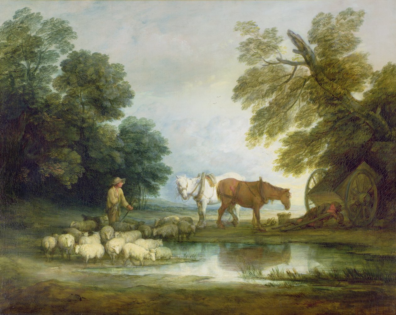 Paimen virran varrella tekijältä Thomas Gainsborough
