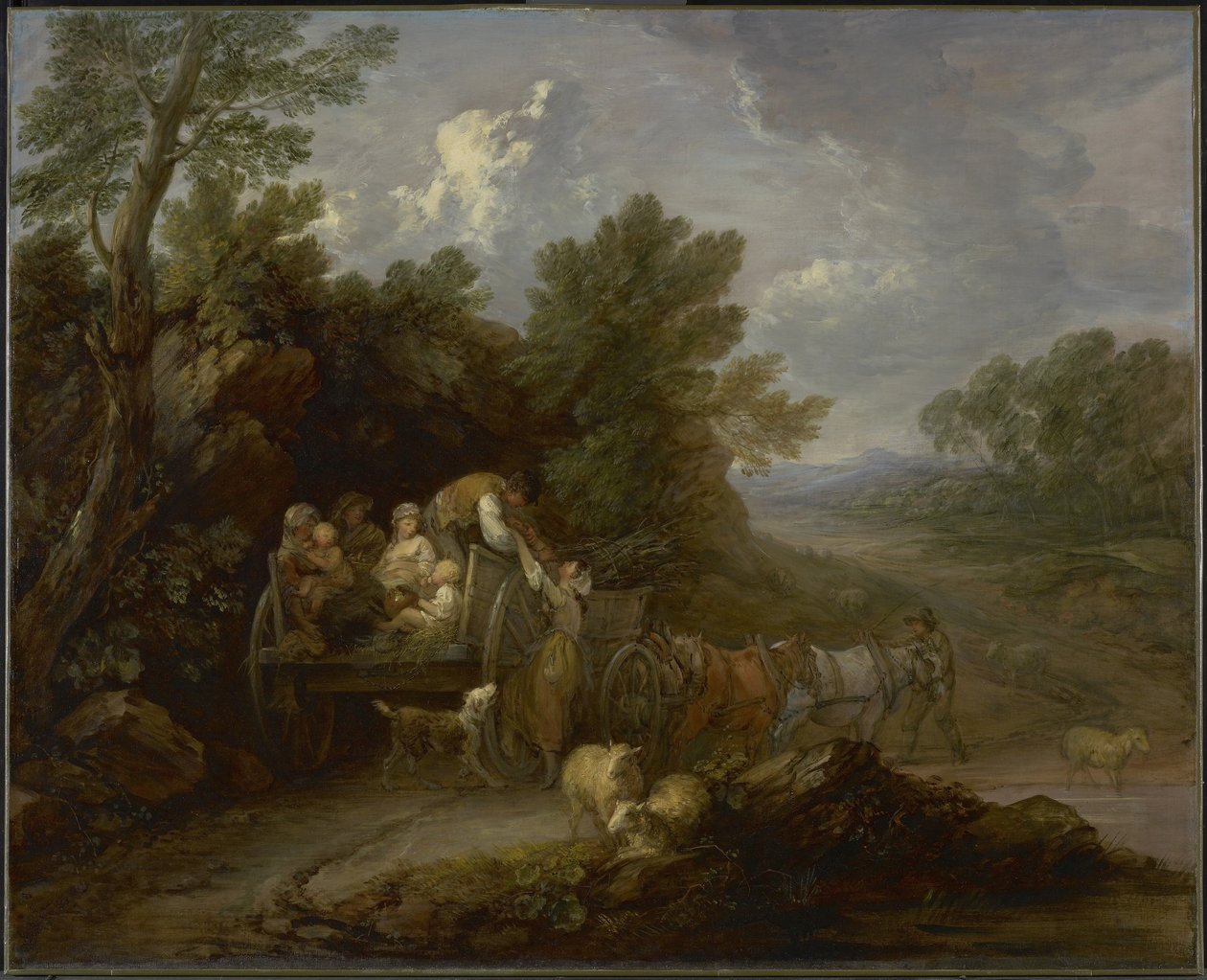 Sadonkorjuuvaunu, 1784-85 tekijältä Thomas Gainsborough