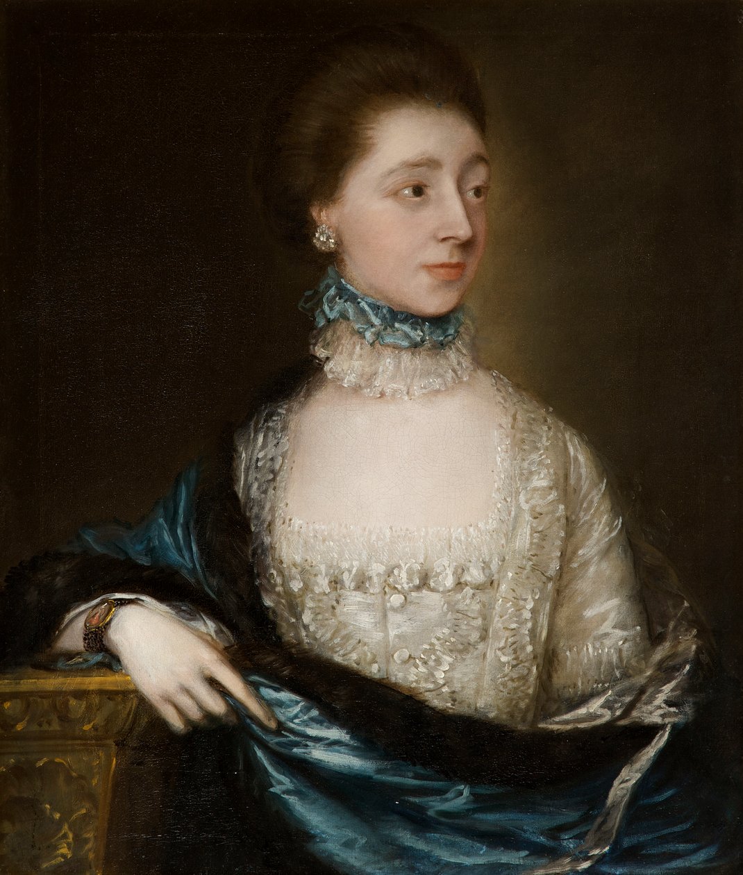 Tuntematon nainen sinisessä viitassa, n.1765 tekijältä Thomas Gainsborough