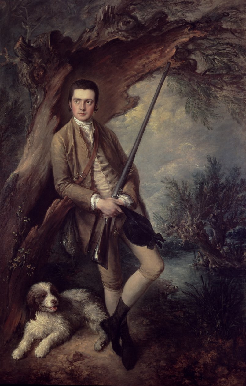 William Poyntz Midghamista ja hänen koiransa Amber tekijältä Thomas Gainsborough
