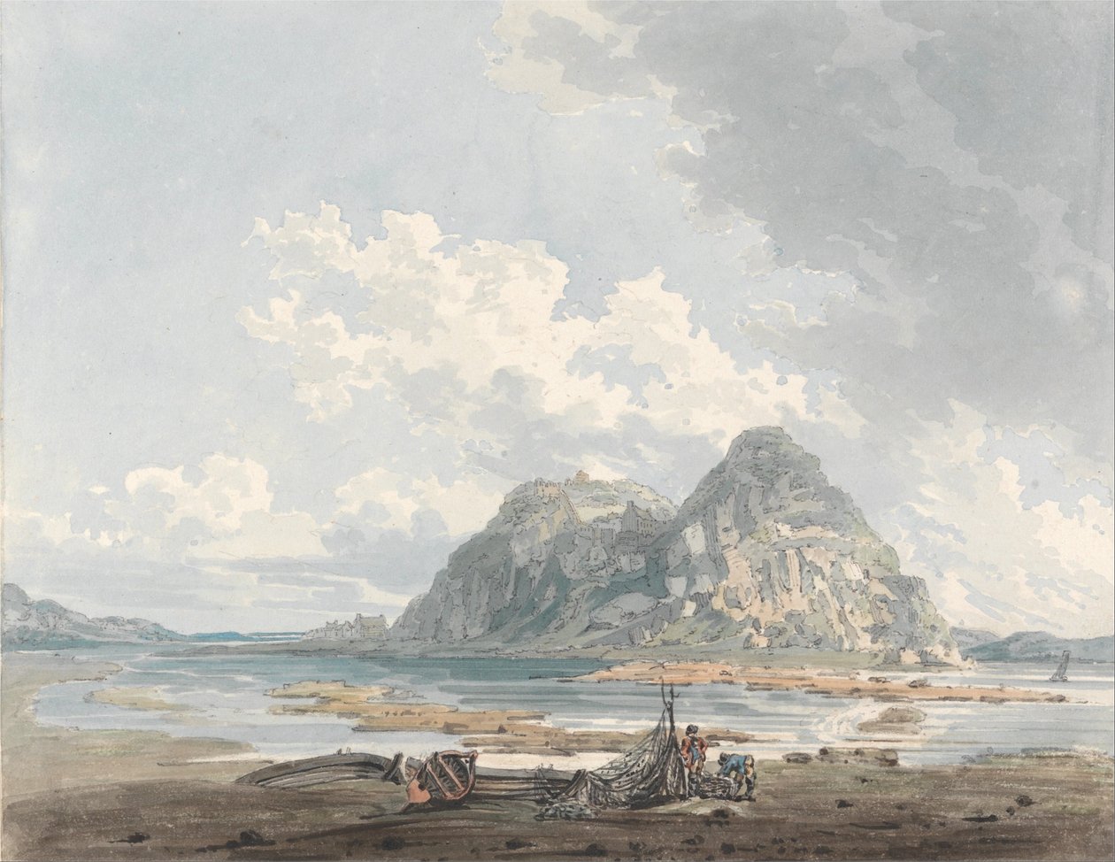 Dumbarton Rock ja linna tekijältä Thomas Girtin