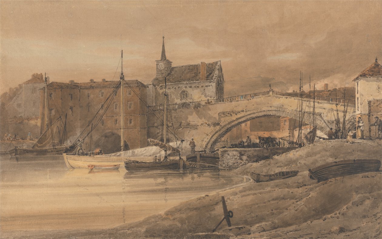 Ouse Bridge, York tekijältä Thomas Girtin