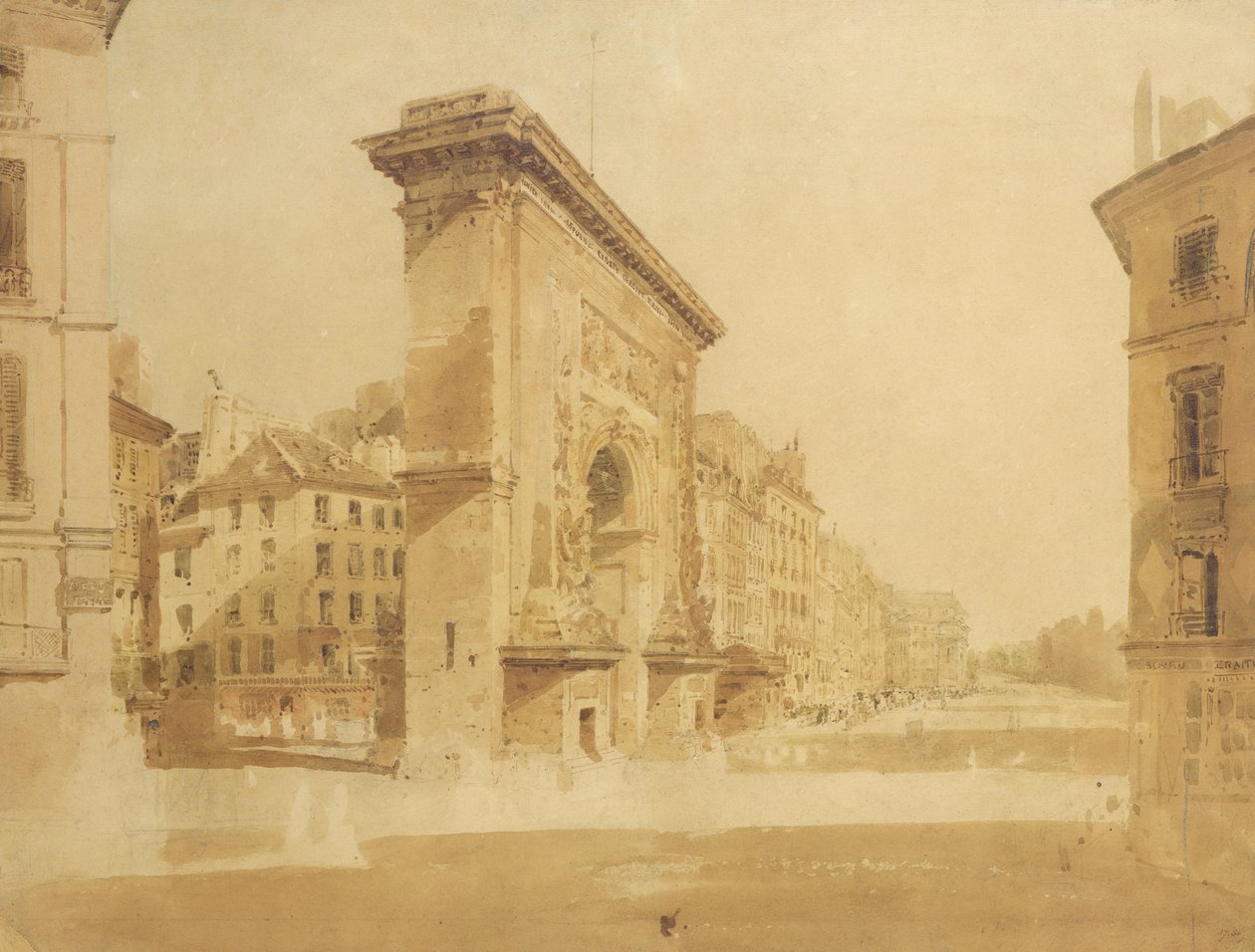 Porte St Denis, Pariisi tekijältä Thomas Girtin