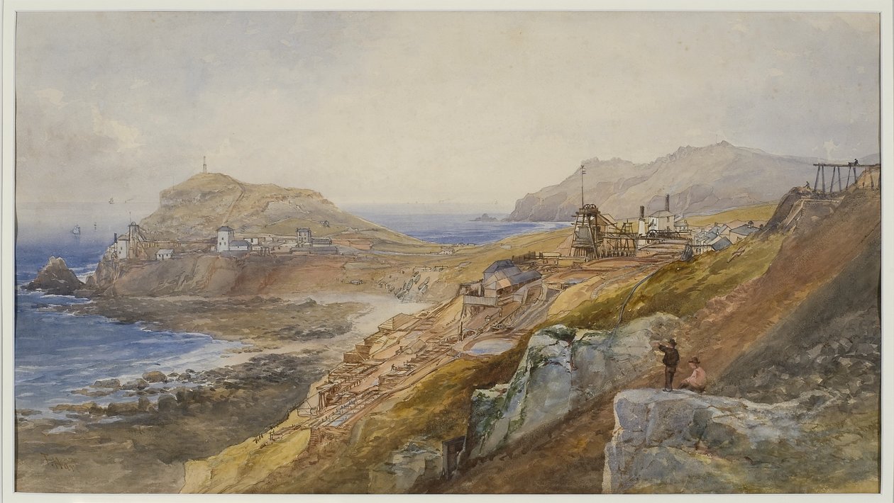 St Just United Mines, n. 1870 (wc paperilla) tekijältä Thomas Hart