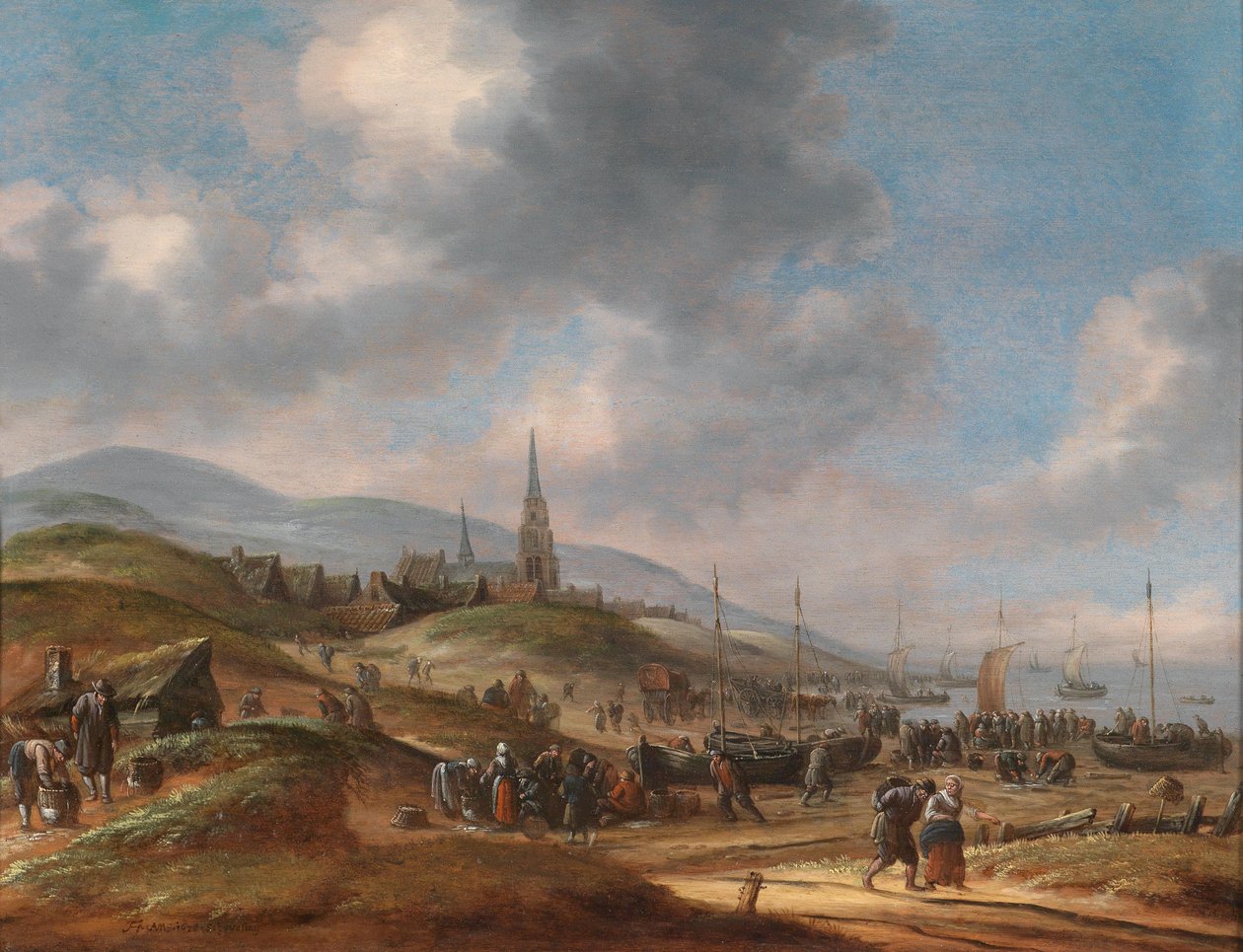 Ansicht des Strandes bei Scheveling tekijältä Thomas Heeremans