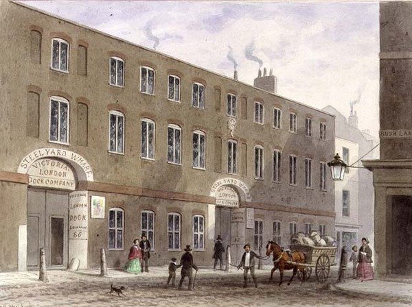 Steelyard Wharf, Upper Thames St. tekijältä Thomas Hosmer Shepherd