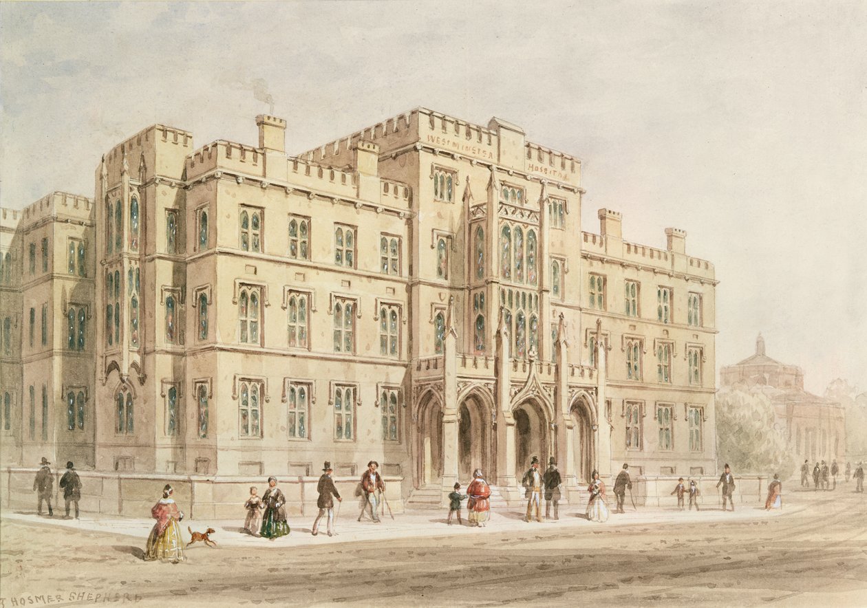 Westminster Hospital (wc paperilla) tekijältä Thomas Hosmer Shepherd