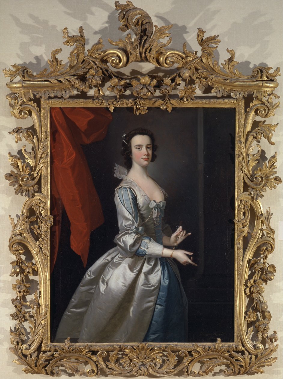 Muotokuva naisesta, luultavasti Elizabeth Aislabie, Studley Royalista, Yorkshire tekijältä Thomas Hudson