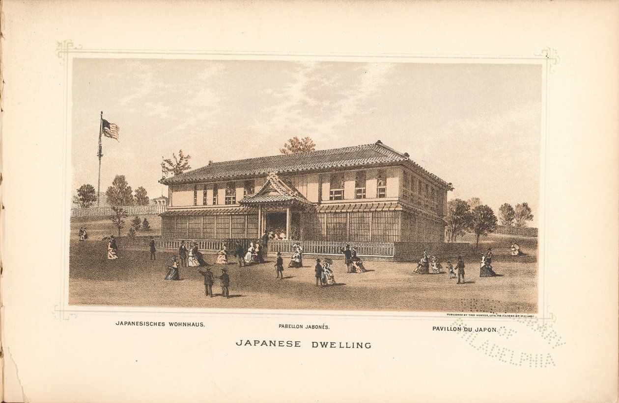 Japanilainen asunto, Thompson Westcottin "Centennial Portfoliosta", 1876 tekijältä Thomas Hunter