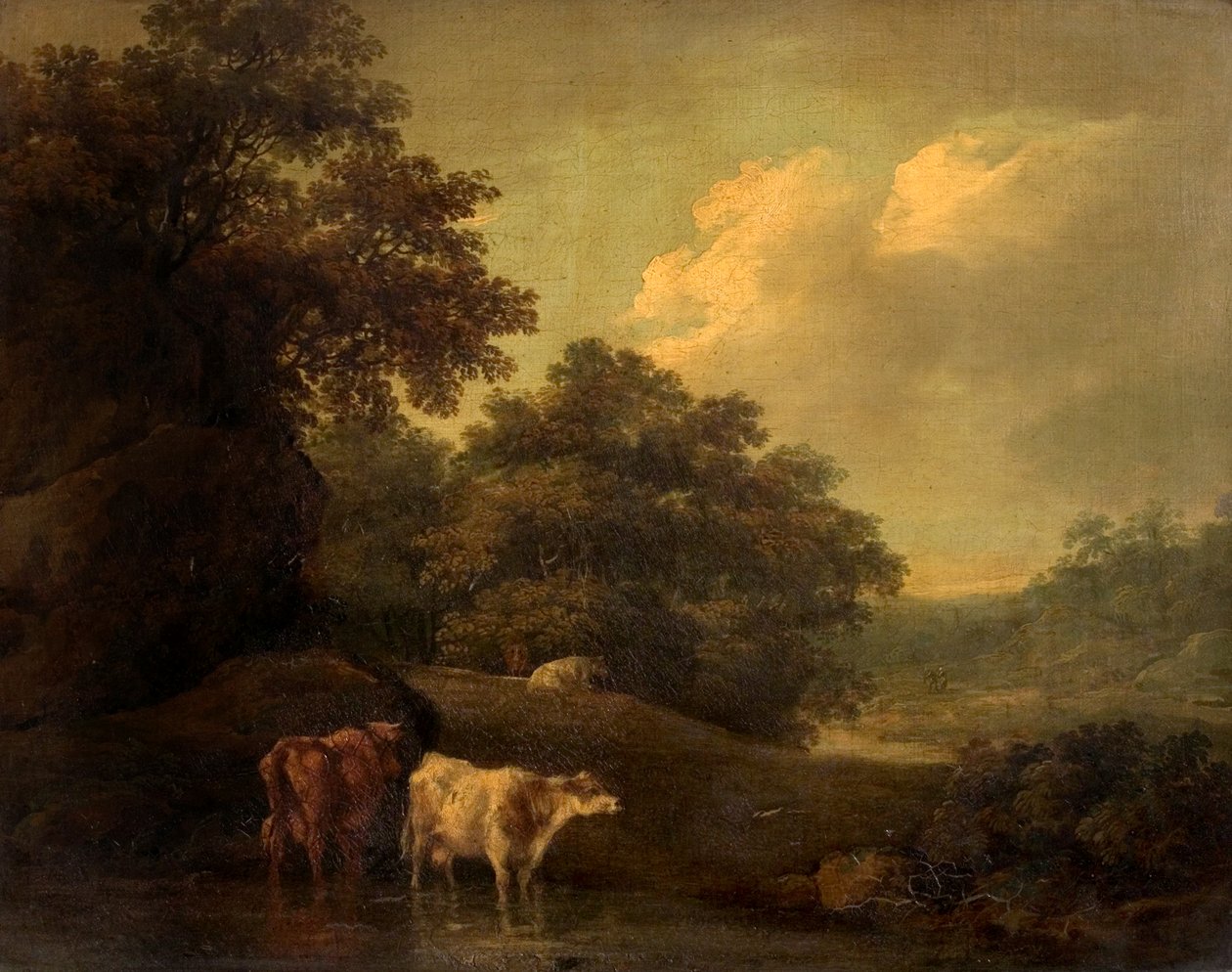 Maisema karjan kanssa, 1800-luku tekijältä Thomas Jones Barker