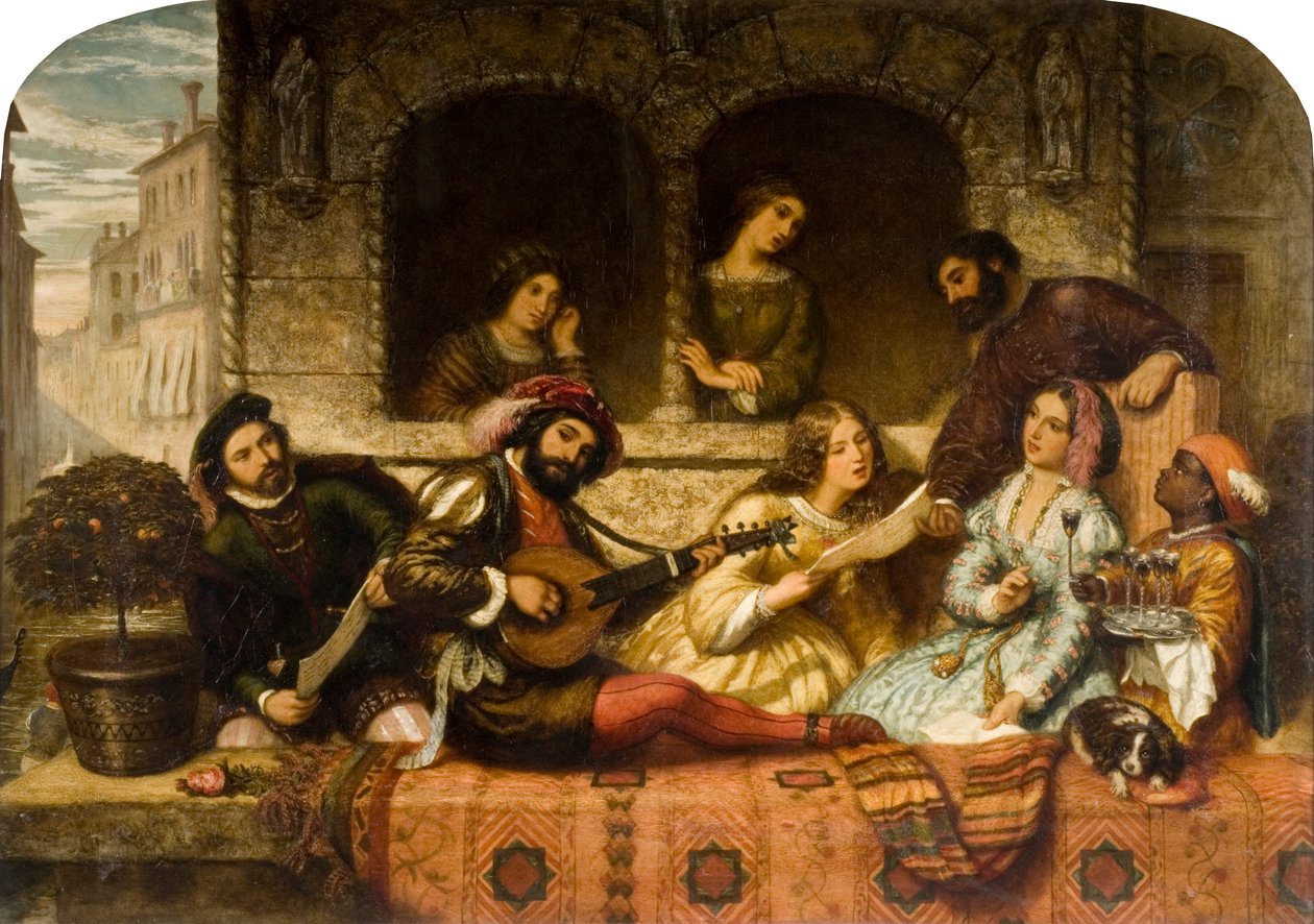 Venetsialainen parvekenäkymä, 1859 tekijältä Thomas Kent Pelham