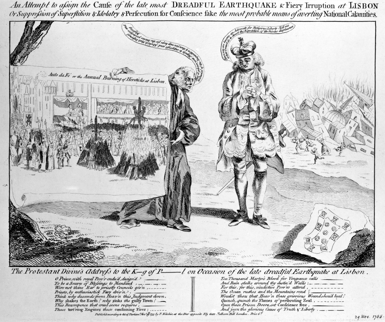 Yritys määrittää myöhäisimmän, kamalimman Lissabonin maanjäristyksen syy, 1755 tekijältä Thomas Kitchin