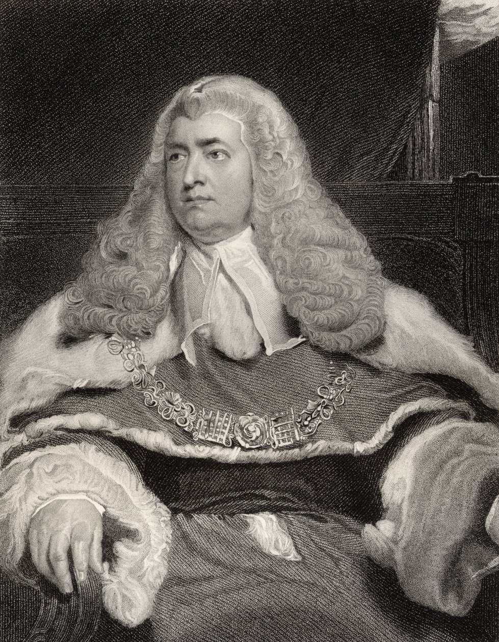 Edward Law, 1st Baron Ellenborough, kaiverrettu G. Parker, National Portrait Gallery, osa II, julkaistu noin 1835 tekijältä Thomas Lawrence