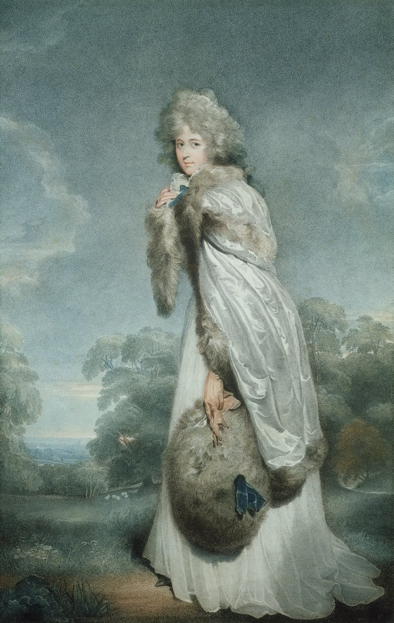 Neiti Farren, kaiverrus Francesco Bartolozzi (1727-1815), pub. Bull und Jeffreys, 1792 (pistekaiverrus) tekijältä Thomas Lawrence