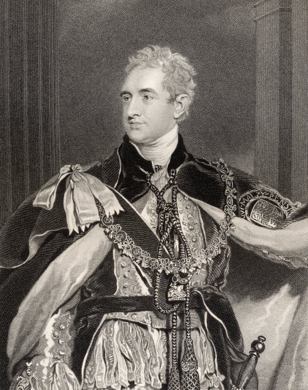 Robert Stewart Lord Castlereagh, Londonderryn toinen markiisi, kaiverrus G. Adcock, National Portrait Gallerysta, julkaistu noin 1835 tekijältä Thomas Lawrence