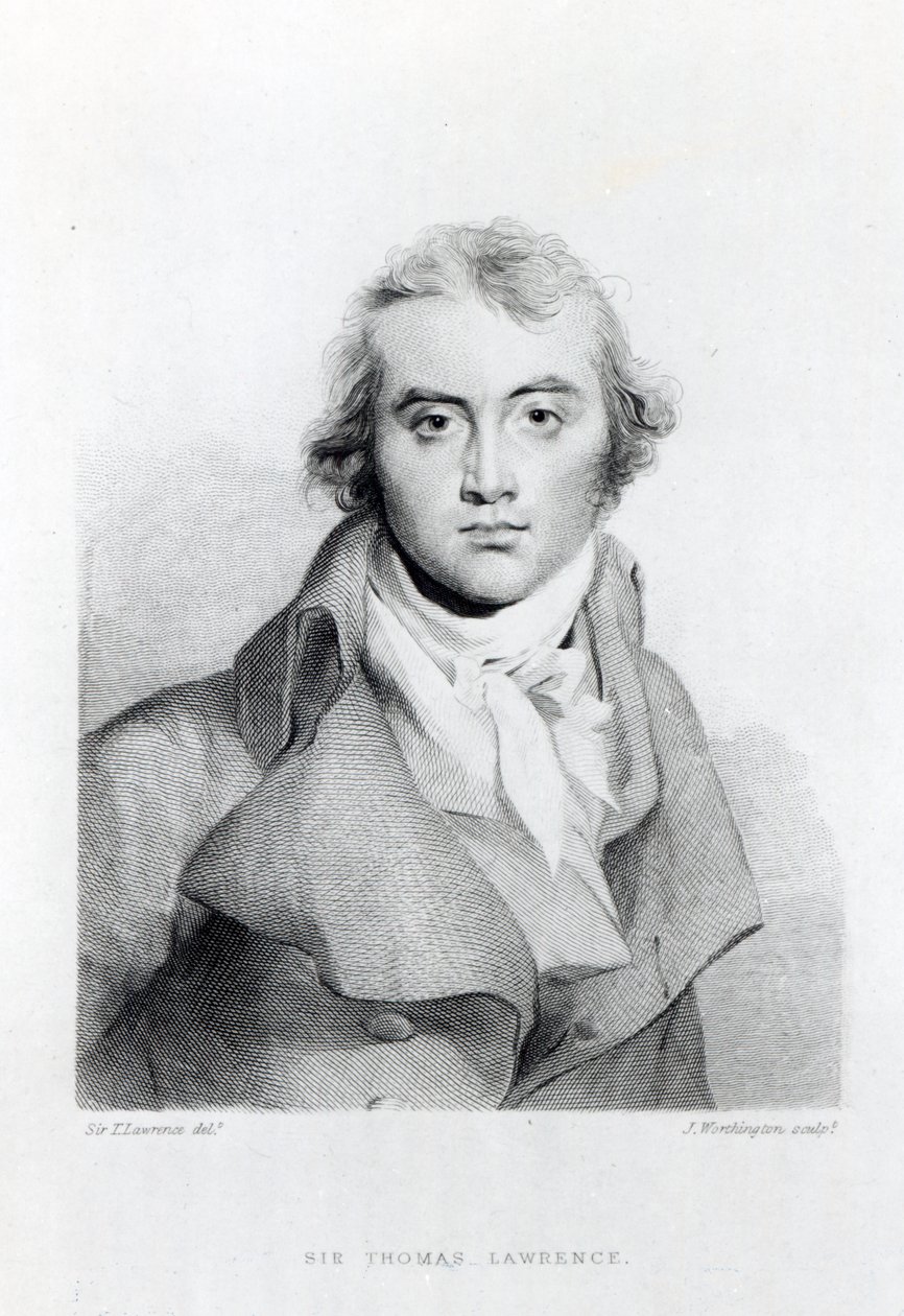 Omakuva, kaiverrus J. Worthington tekijältä Thomas Lawrence