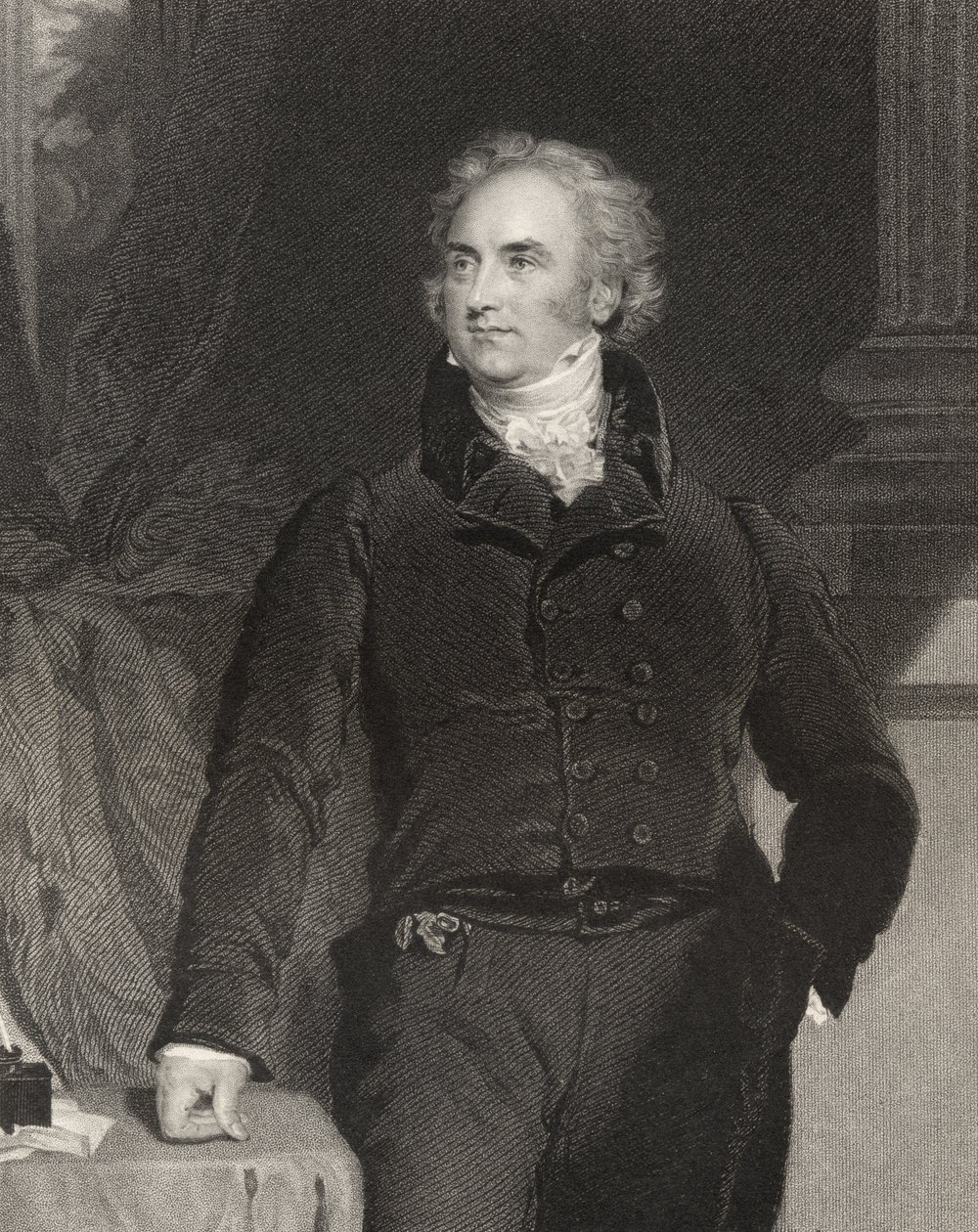 Sir Astley Paston Cooper, kaiverrettu J Cochran, National Portrait Gallerysta, osa III, julkaistu noin 1835 tekijältä Thomas Lawrence
