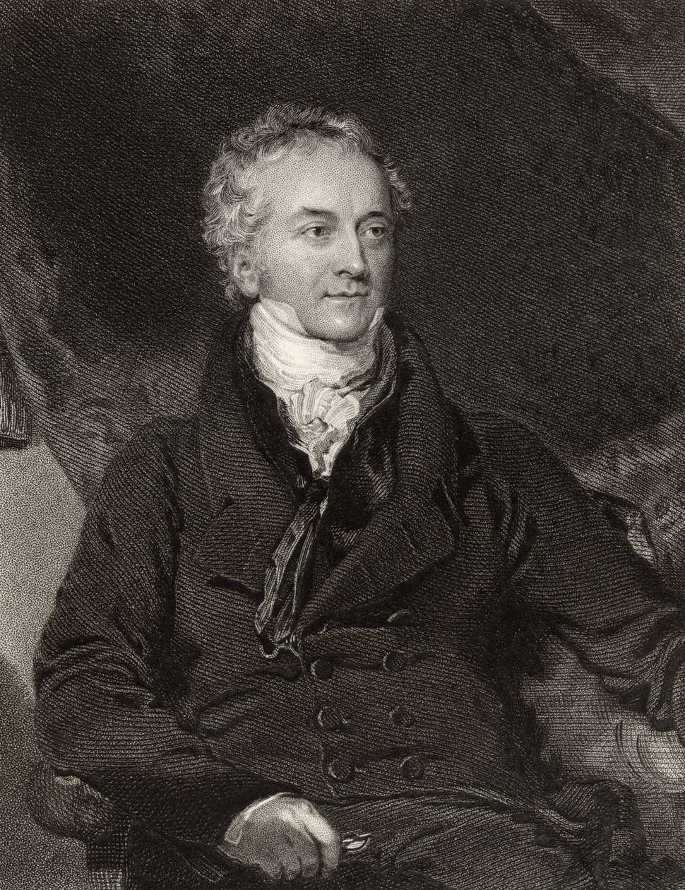 Thomas Young, kaiverrus G. Adcock, National Portrait Gallerysta, osa II, julkaistu noin 1835 tekijältä Thomas Lawrence