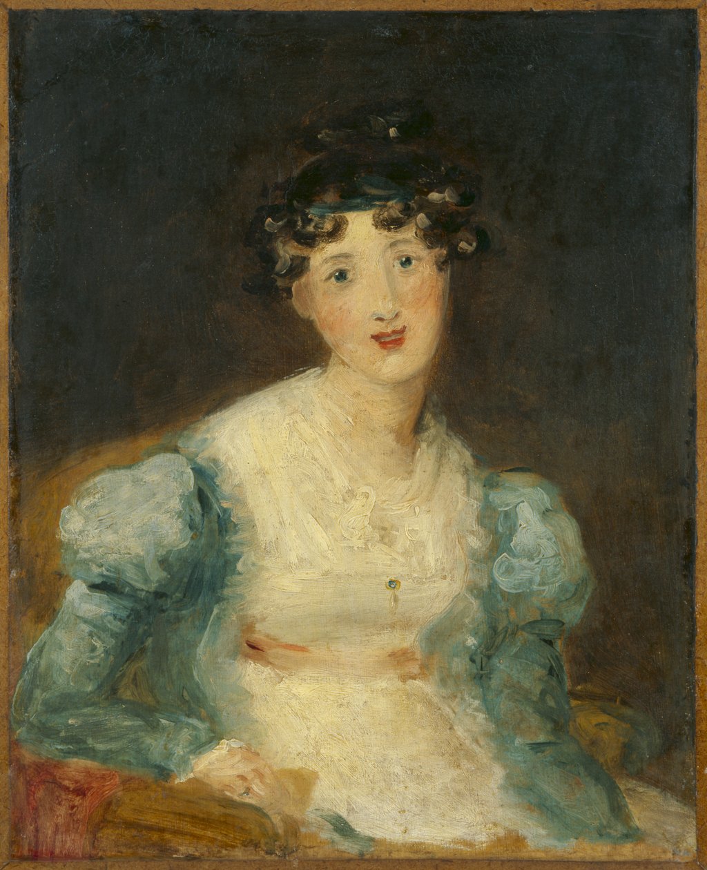 Nuori nainen istuu tekijältä Thomas Lawrence