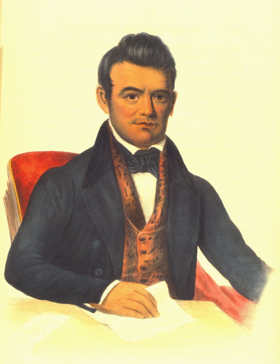 John Ross, Cherokee-päällikkö, 1854 1848 (käsinvärinen litho) tekijältä Thomas Loraine McKenney