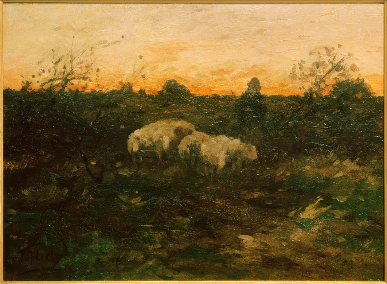 Schäfer mit Herde tekijältä Thomas Ludwig Herbst