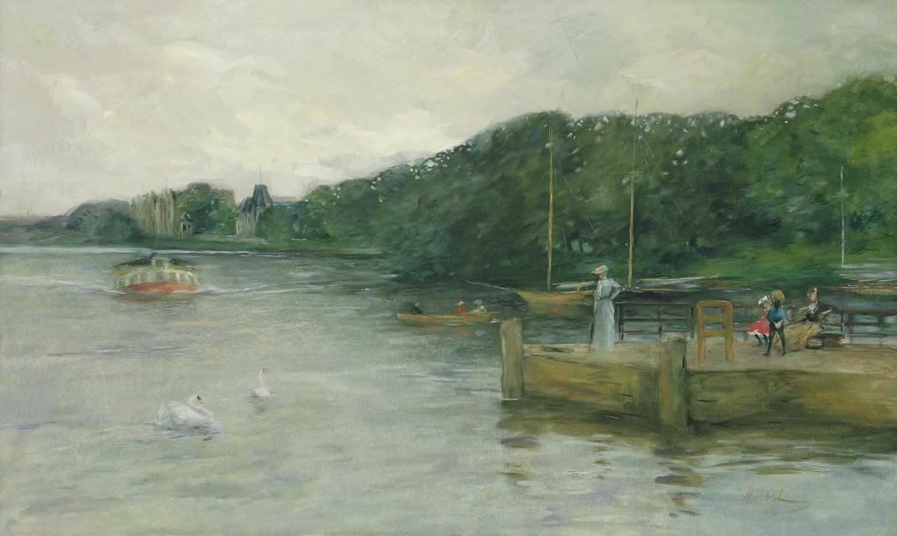 Alster höyrylaiturilla Raven Roadilla tekijältä Thomas Ludwig Herbst