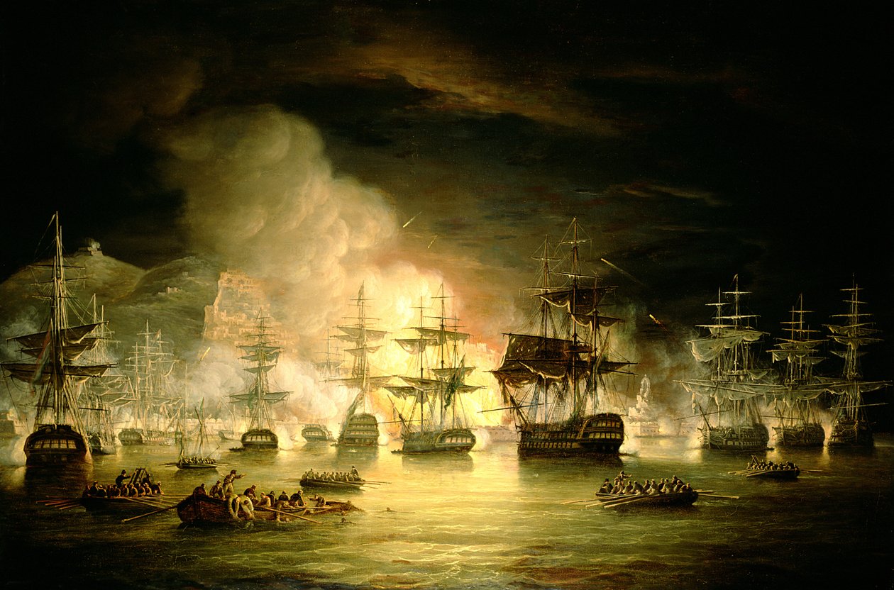 Algerin pommitus, elokuu 1816, 1820 tekijältä Thomas Luny