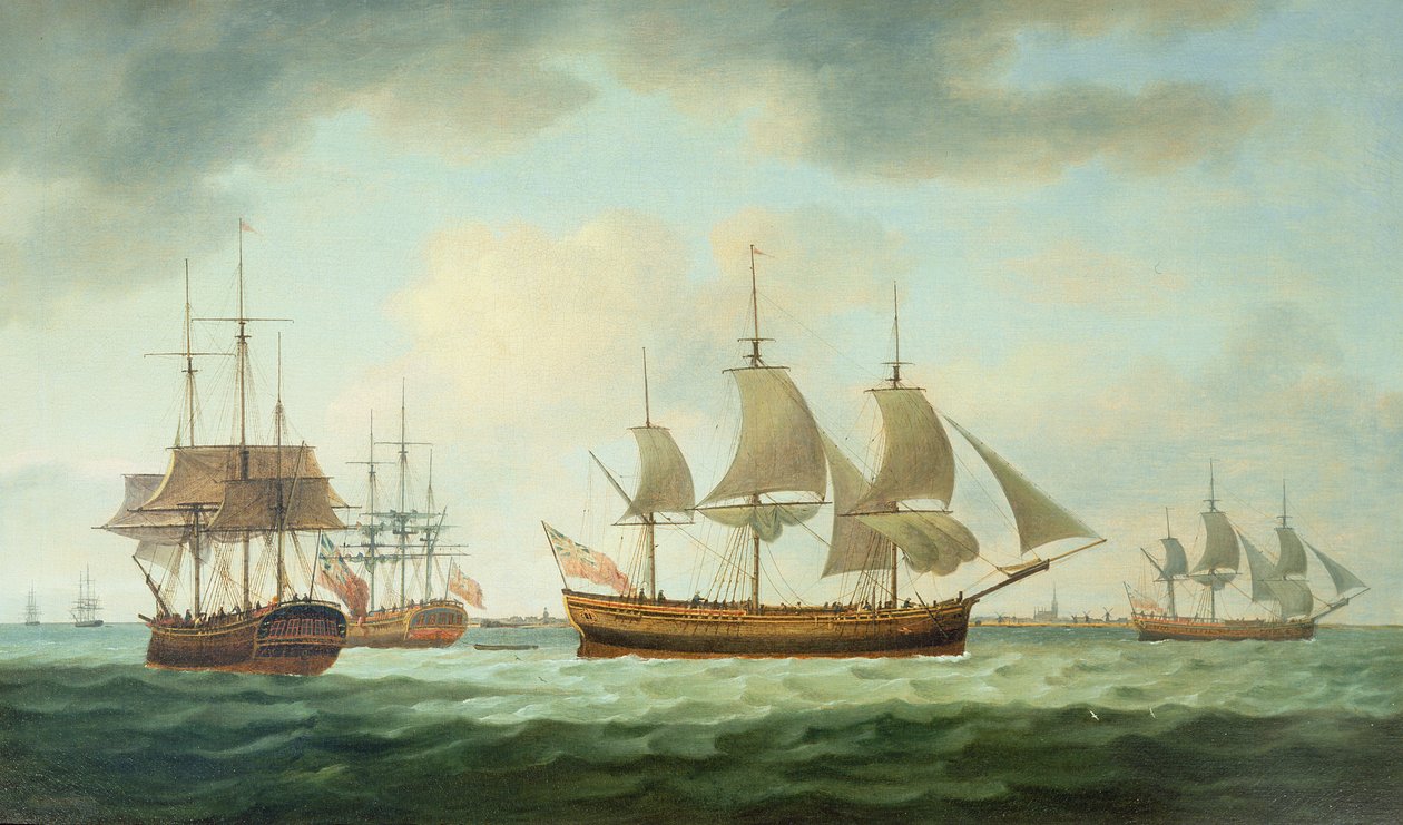 Kauppa-alukset rannikolla, 1783 tekijältä Thomas Luny