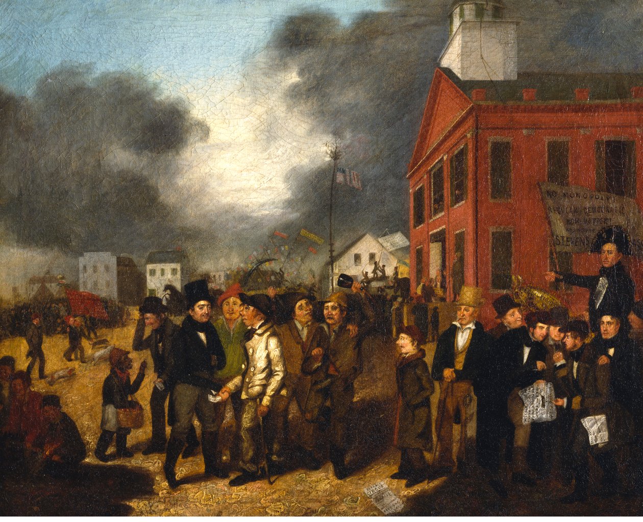 Ensimmäiset osavaltiovaalit Detroitissa, Michiganissa, noin 1837 tekijältä Thomas Mickell Burnham