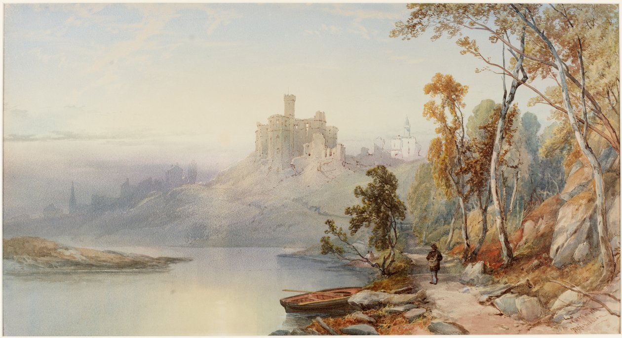 Warkworth Castle (vartalon väri) tekijältä Thomas Miles II Richardson
