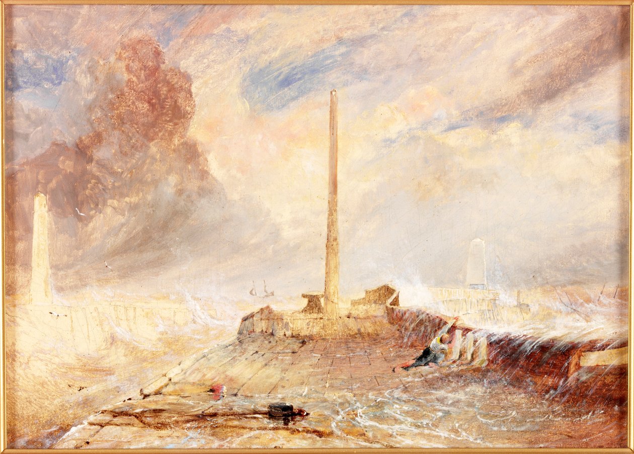 Sunderlandin laiturit myrskyssä tekijältä Thomas Miles Richardson