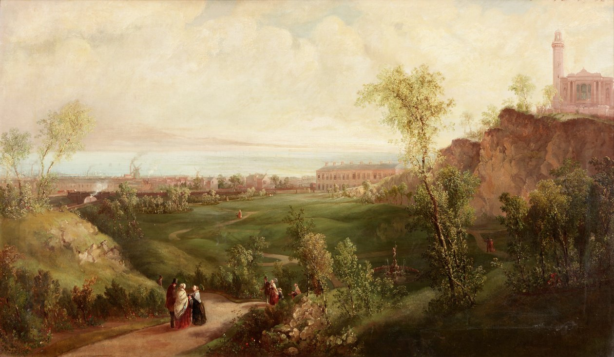 The Old Leith Walk, Edinburgh, n. 1840-45 tekijältä Thomas Miles Richardson