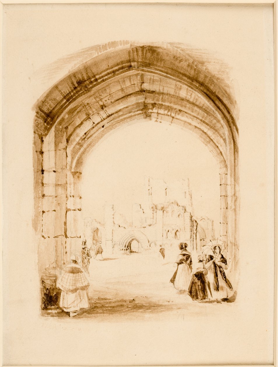 Tynemouth (muste (seepia) ja kynä paperilla (kortilla) tekijältä Thomas Miles Richardson