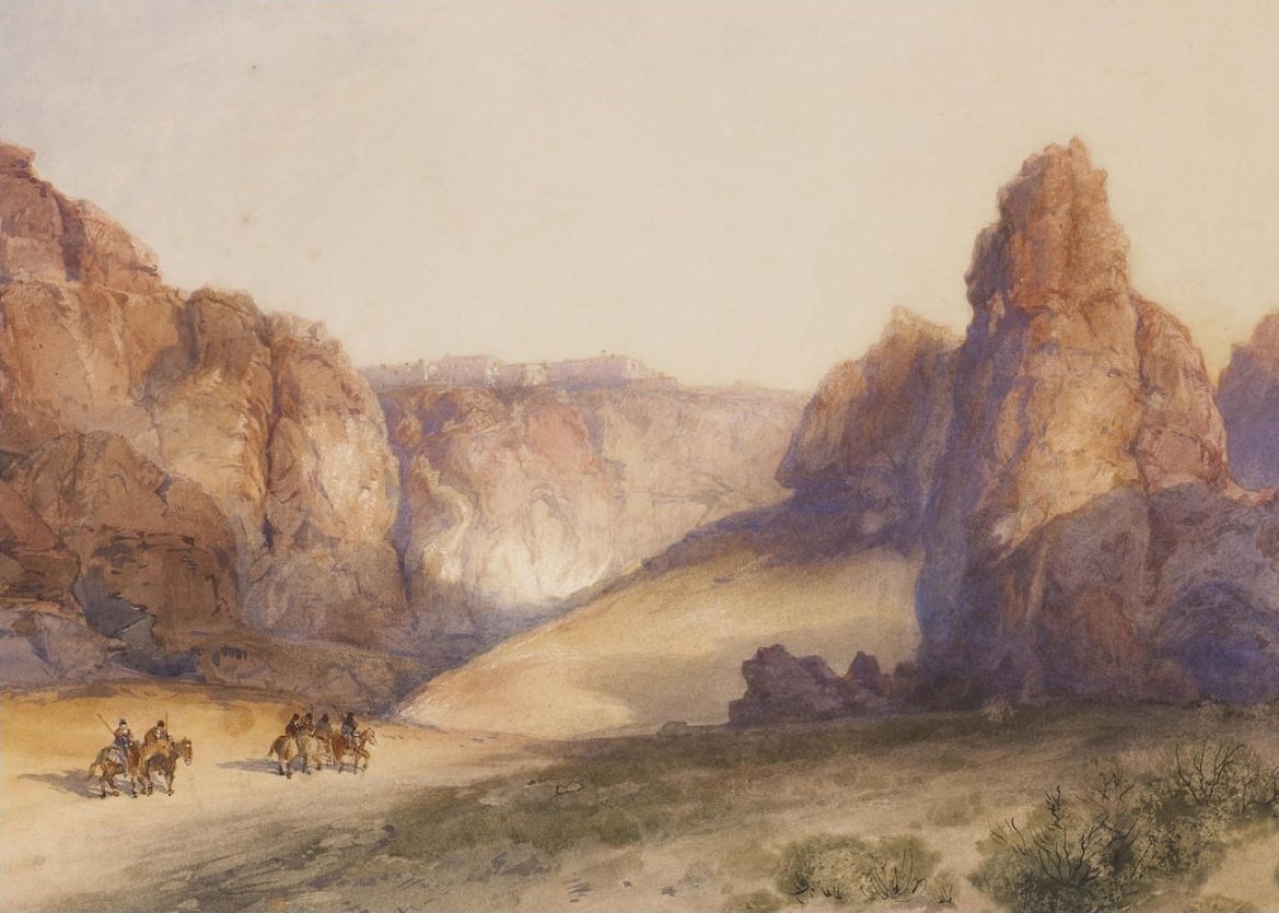 Acoman kallio, New Mexico tekijältä Thomas Moran