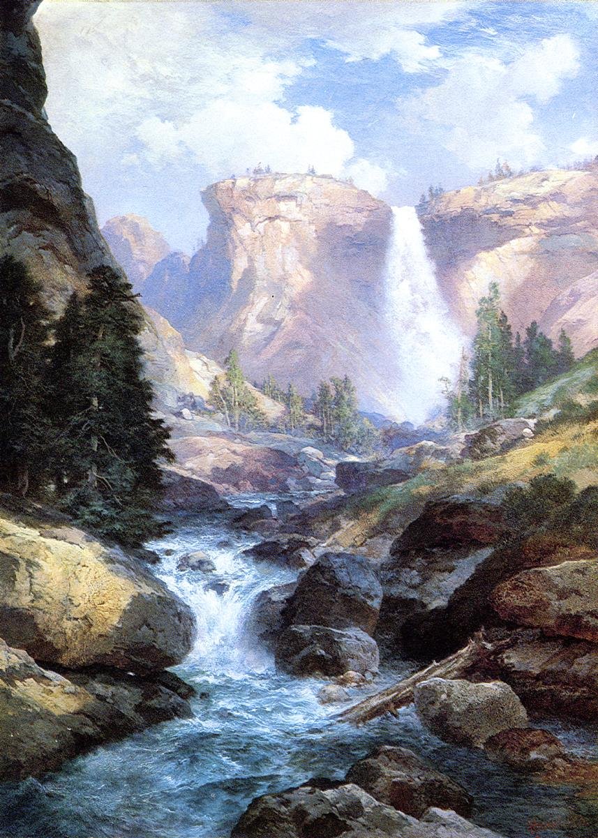 Arizonan punaisen muurin suuren kanjonin alla tekijältä Thomas Moran