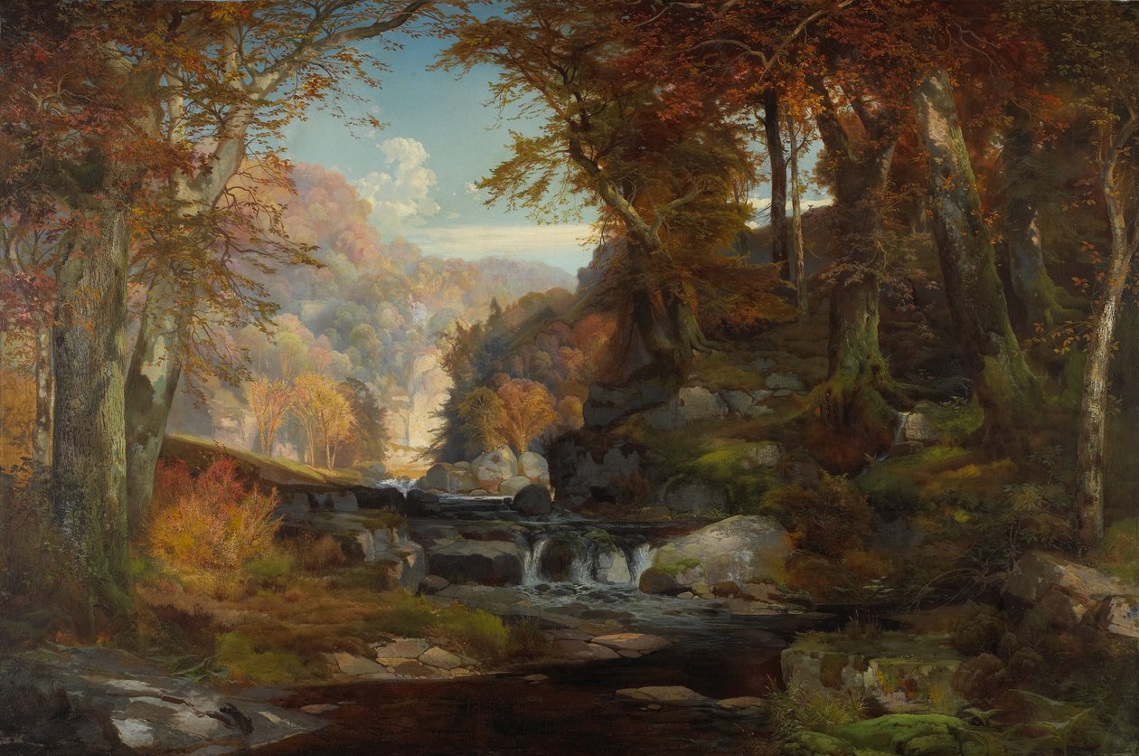 Kohtaus Tohickon Creekillä: Syksy, 1868 tekijältä Thomas Moran