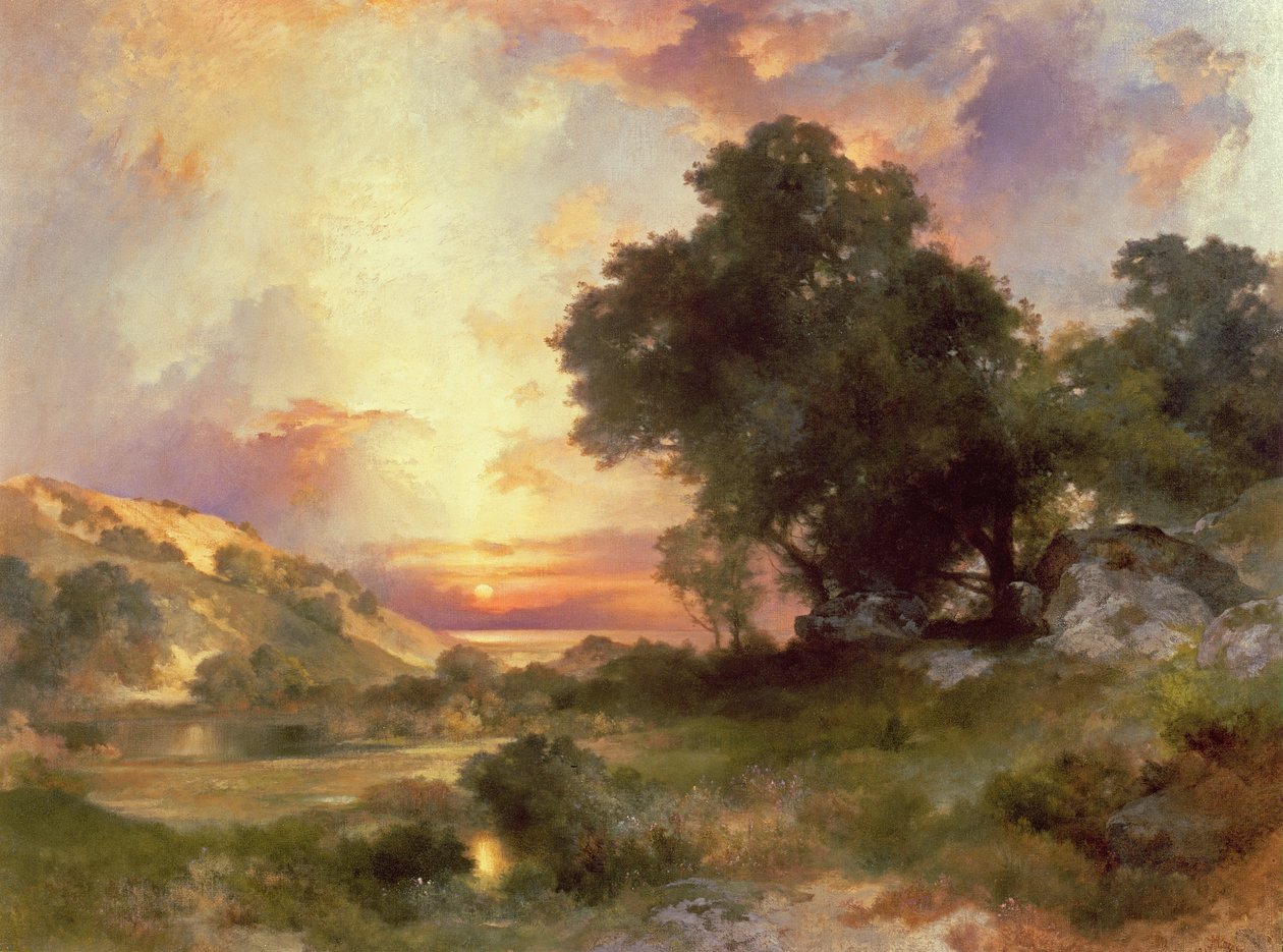 Maisema, 1920 tekijältä Thomas Moran