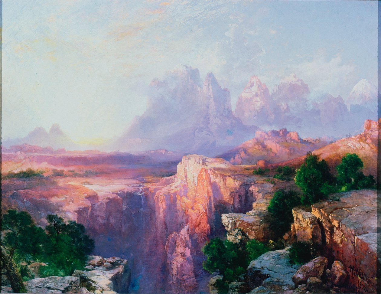 Rio Virginin kalliotornit, 1908 tekijältä Thomas Moran