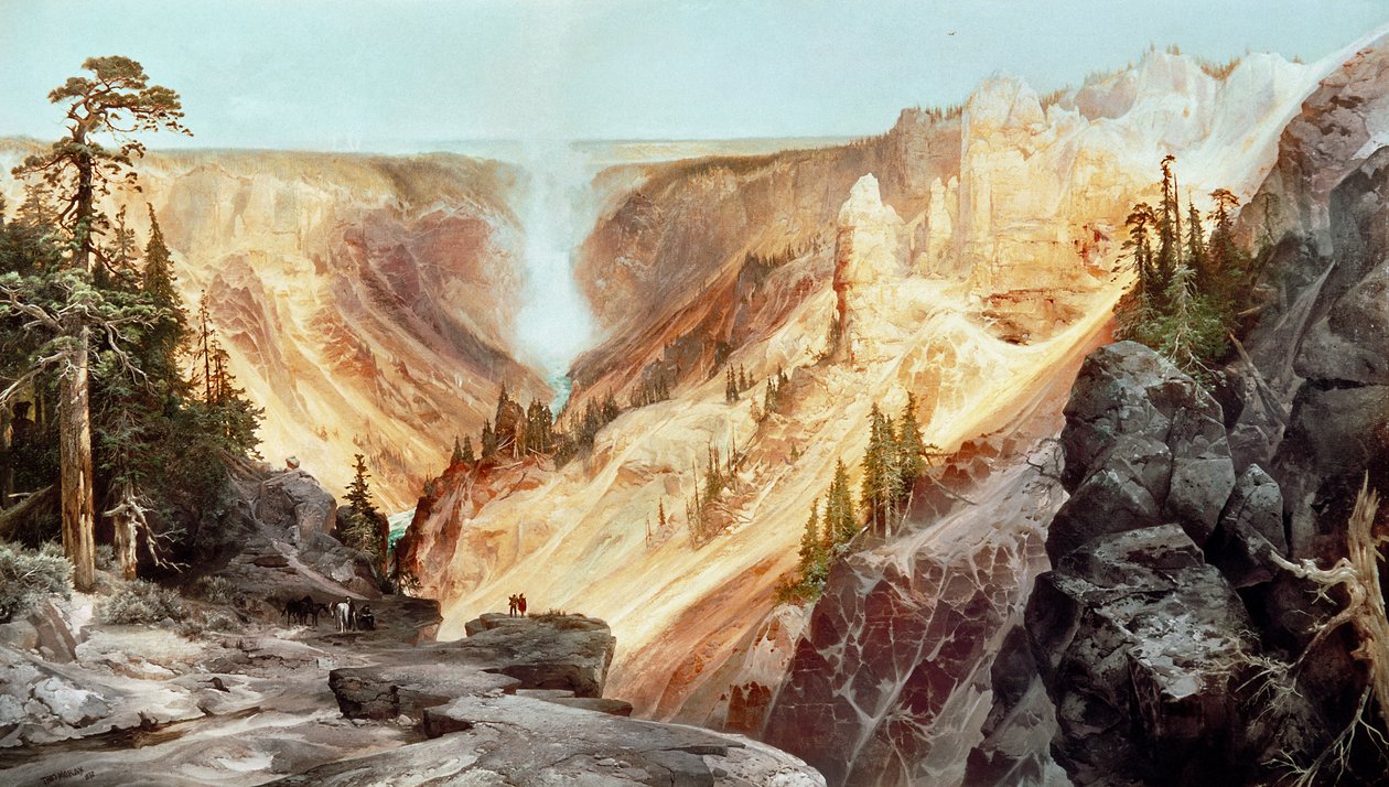 Yellowstonen suuri kanjoni, 1872 tekijältä Thomas Moran