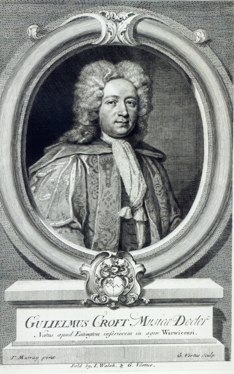 William Croft, kaiverrus George Vertue tekijältä Thomas Murray