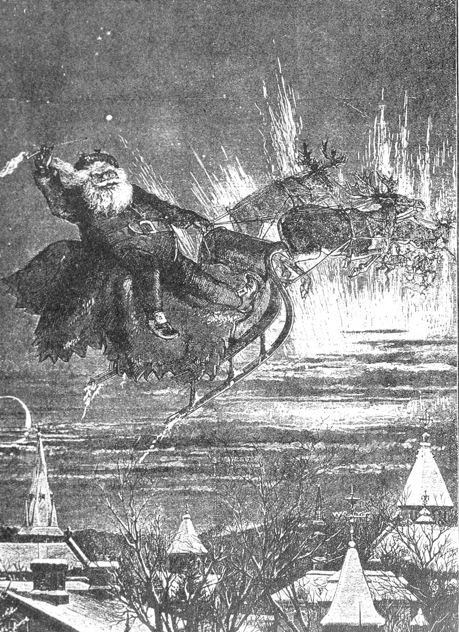 Pyhän Nikolauksen vierailu 1860-luvulta tekijältä Thomas Nast