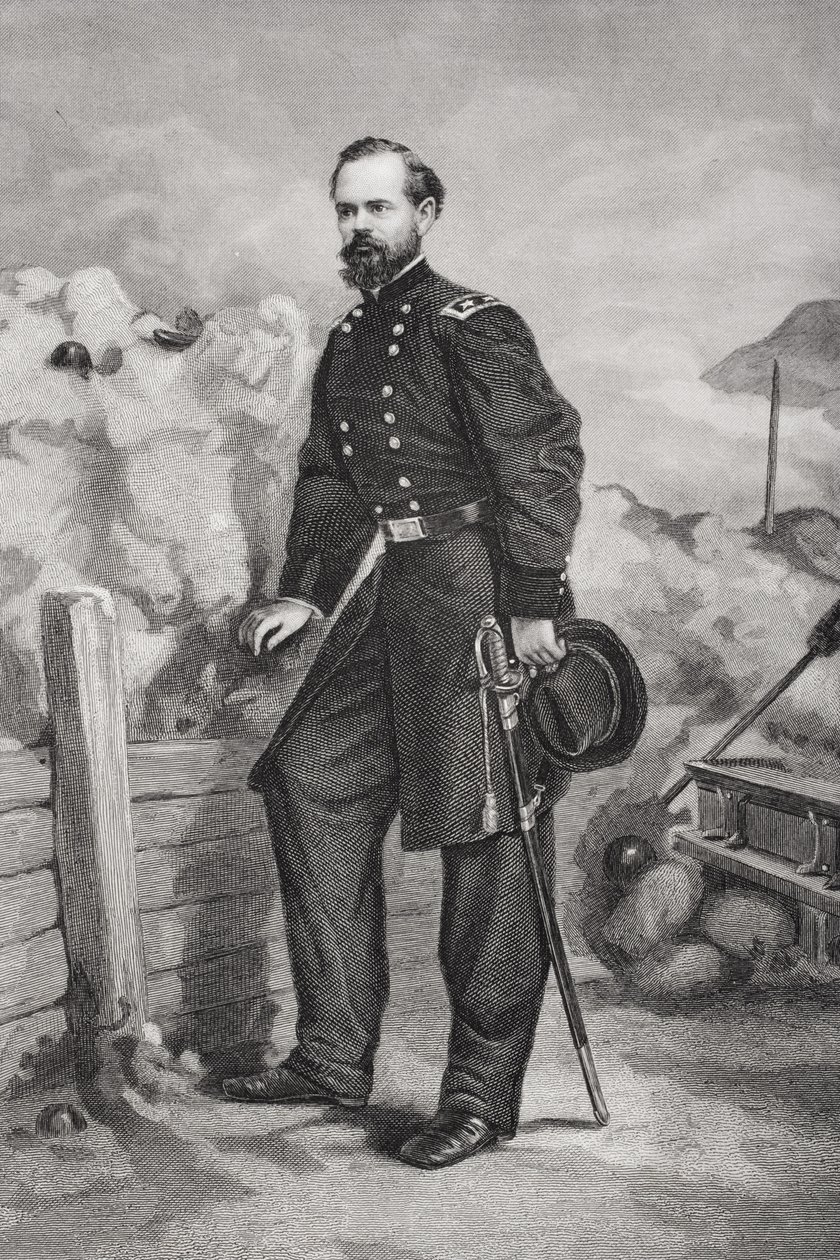 Kenraali James Birdseye McPhersonin (1828-64) muotokuva tekijältä Thomas Nast