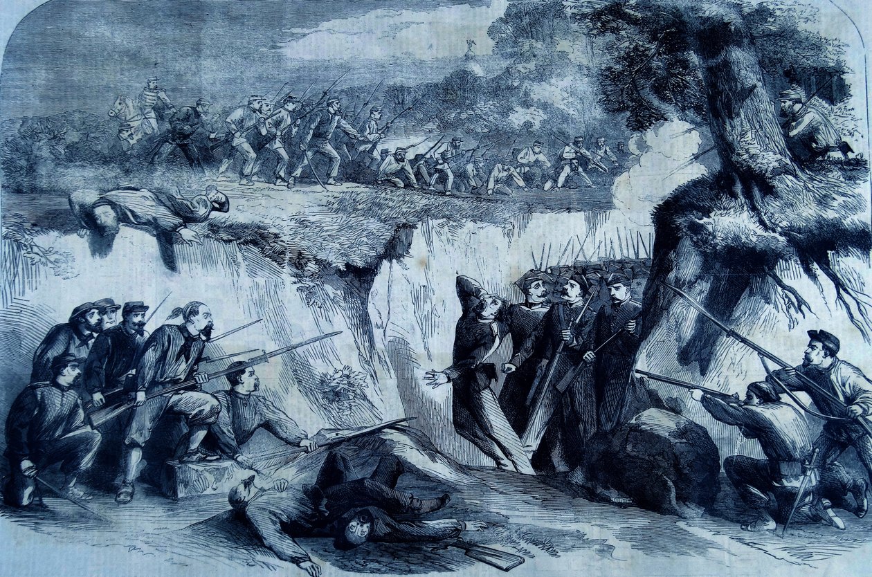 Taistelu Volturnolla, 1860 tekijältä Thomas Nast