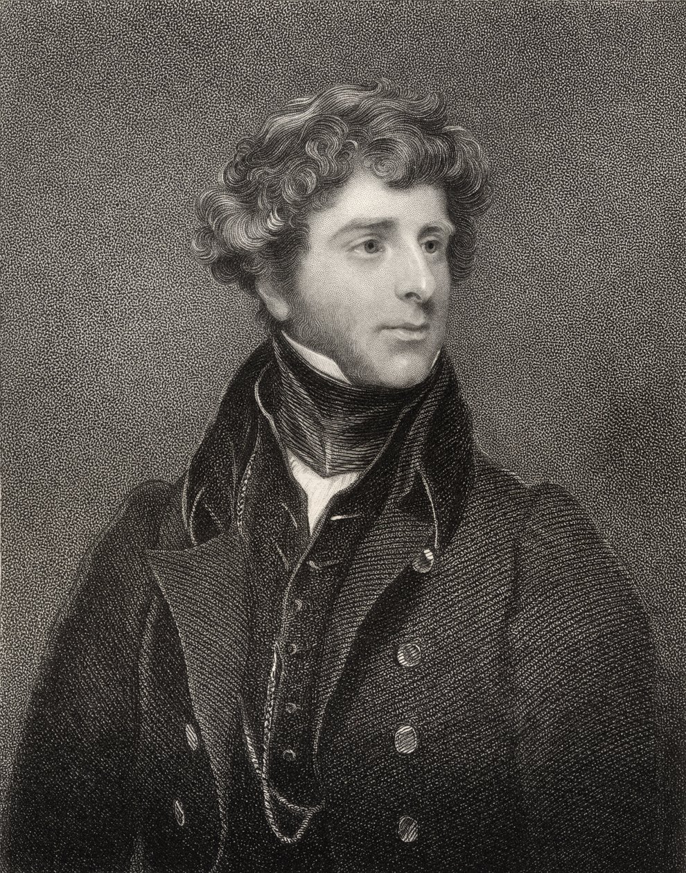 George James Agar-Ellis, 1. Baron Dover, kaiverrus E. Scriven (1775-1841), National Portrait Gallerysta, osa II, julkaistu noin 1835 tekijältä Thomas Phillips